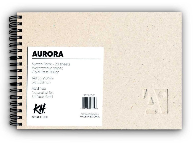 SZKICOWNIK NA SPIRALI AURORA CP 300G 20 ARK A5
