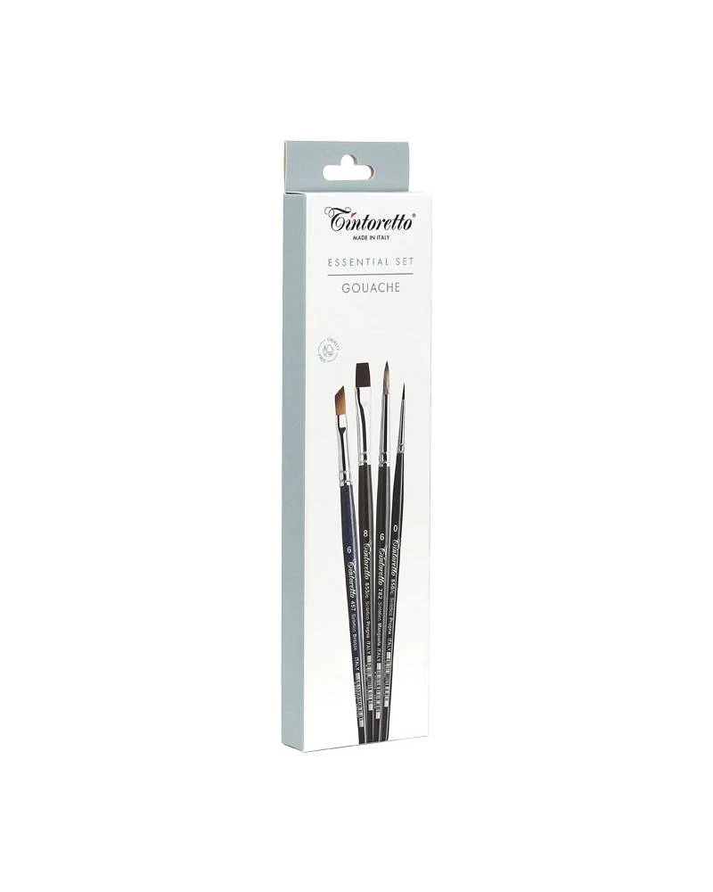Tintoretto Zestaw Essential 4 pędzli do gwaszu