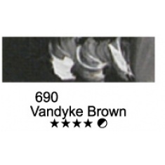 Tuba 50ml farby olejnej Marie's 690 VANDYKE BROWN