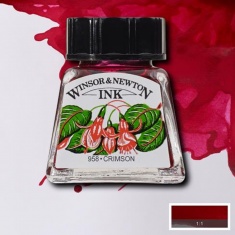 Winsor & Newton Tusz rysunkowy Crimson 14ml