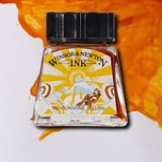 Winsor & Newton Tusz rysunkowy Sunshine Yellow 14ml- WODOODPORNY