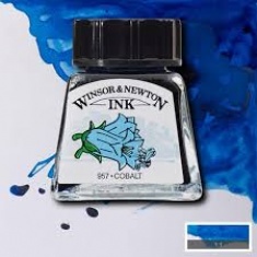 Winsor & Newton Tusz rysunkowy Cobalt 14ml- WODOODPORNY