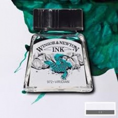 Winsor & Newton Tusz rysunkowy Viridian 14 ml - WODOODPORNY