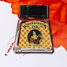 Winsor & Newton Tusz rysunkowy Orange 14ml- WODOODPORNY