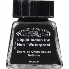 Winsor & Newton Tusz rysunkowy Liquid Indian Ink14ml- NIEWODOODPORNY