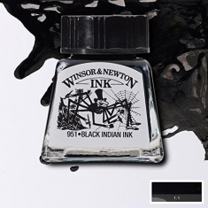Winsor & Newton Tusz rysunkowy Black Indian Ink 30ml- WODOODPORNY