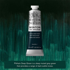 WINSOR & NEWTON WINTON 37ML -048 PHTHALO DEEP GREEN - farba olejna
