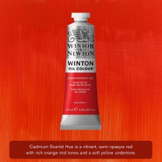 WINSOR & NEWTON WINTON 37ML -107 CADMIUM SCARLET HUE - farba olejna