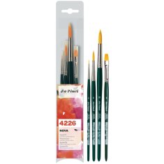 ZESTAW PĘDZLI DA VINCI NOVA SYNTHETICS ROUND & FLAT S. 1570 i 122 SET 4 SZT. (4226)