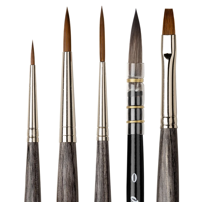 ZESTAW PĘDZLI DO AKWARELI DA VINCI BOHO WATERCOLOR SET FRAU VON BOMMEL 5 SZT.